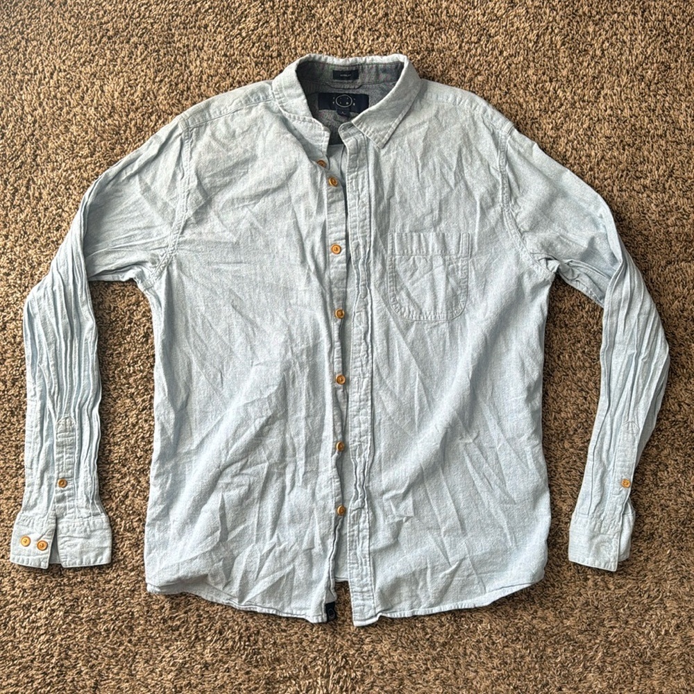 Even tied stitchfix men’s blue, long sleeve, button-down shirt, large​